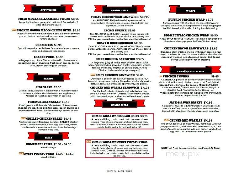 Jack B's - Findlay, OH menu_pic