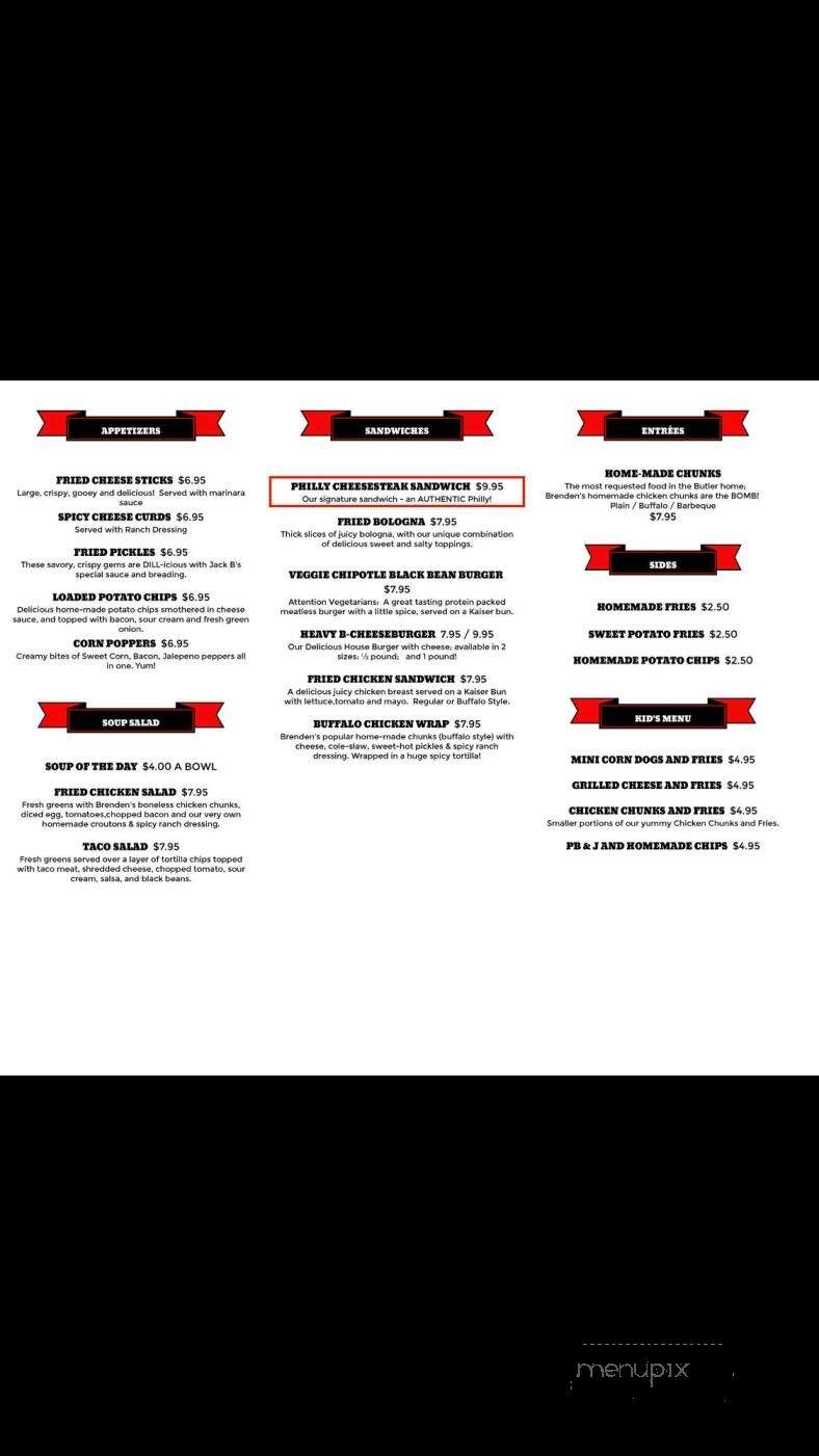 Jack B's - Findlay, OH menu_pic