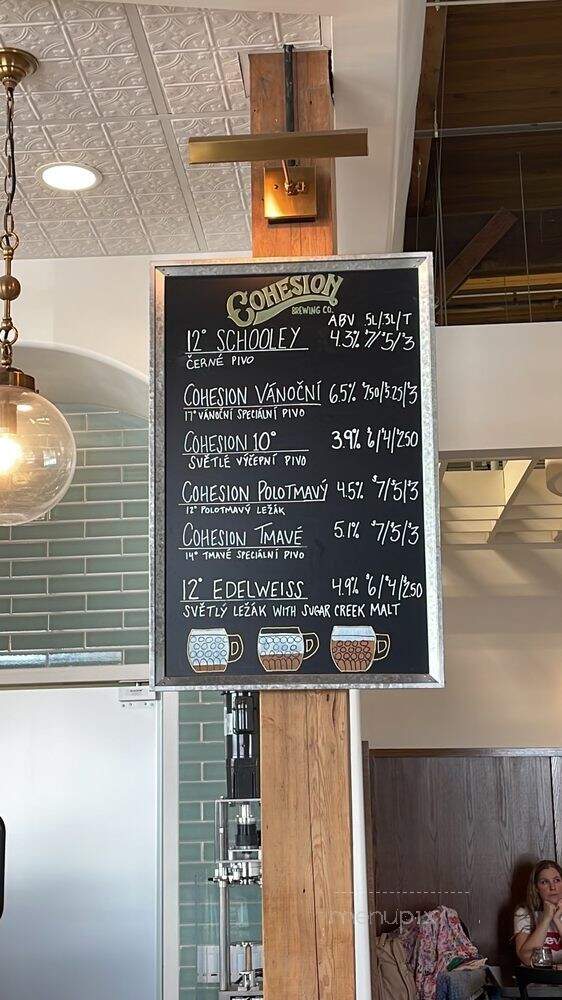 Cohesion Brewing Company - Denver, CO menu_pic