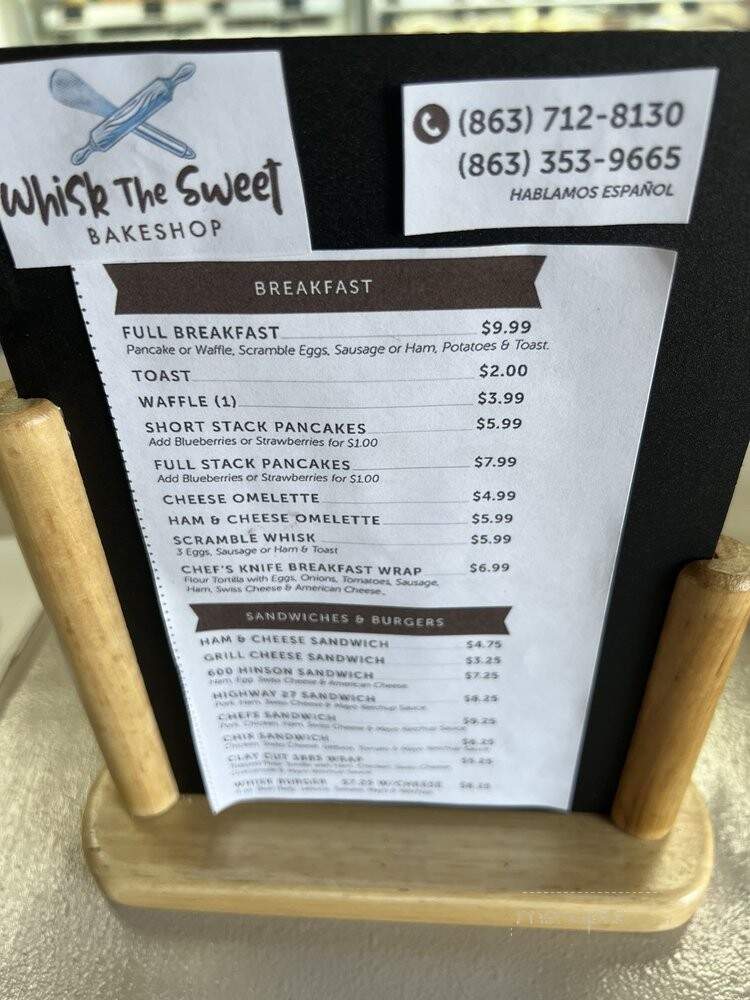 Whisk the Sweet Bakeshop - Haines City, FL menu_pic