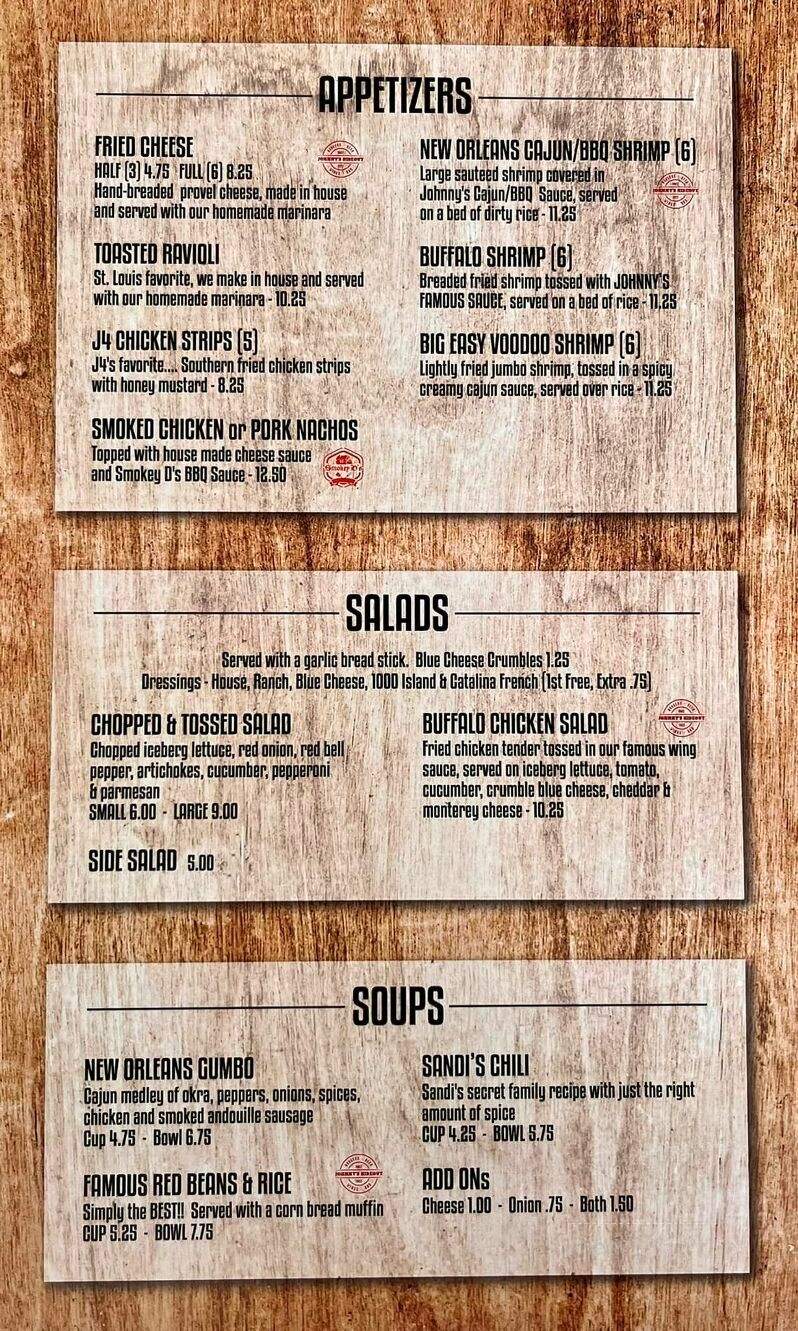 Johnny's Hideout - High Ridge, MO menu_pic