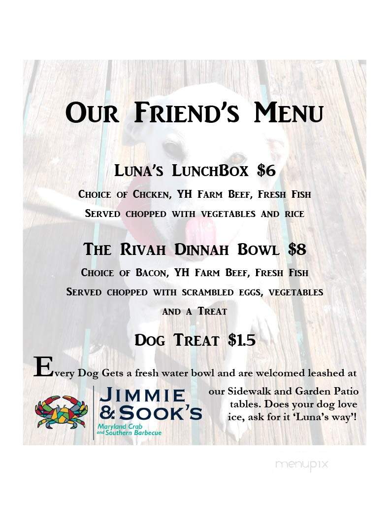 Jimmie & Sooks - Cambridge, MD menu_pic