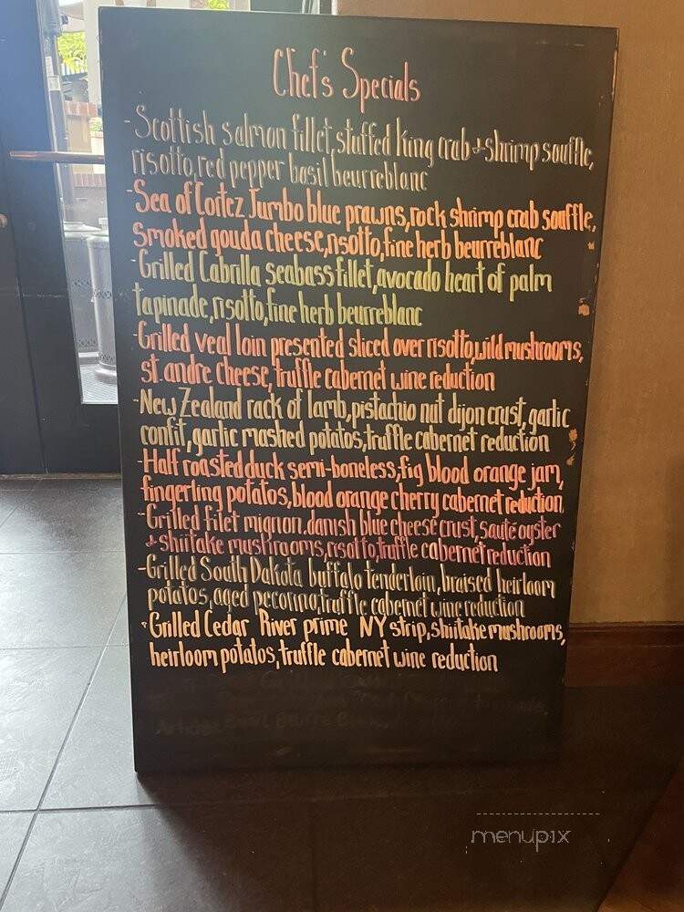 Wild Garlic Grill - Tucson, AZ menu_pic