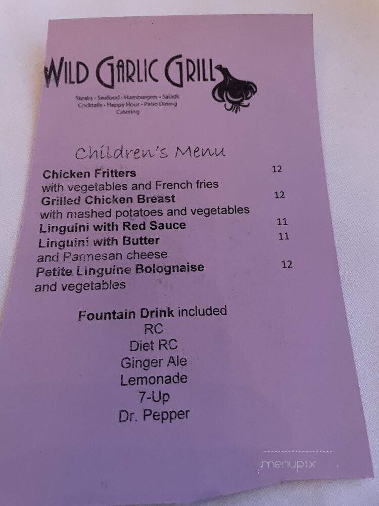 Wild Garlic Grill - Tucson, AZ menu_pic