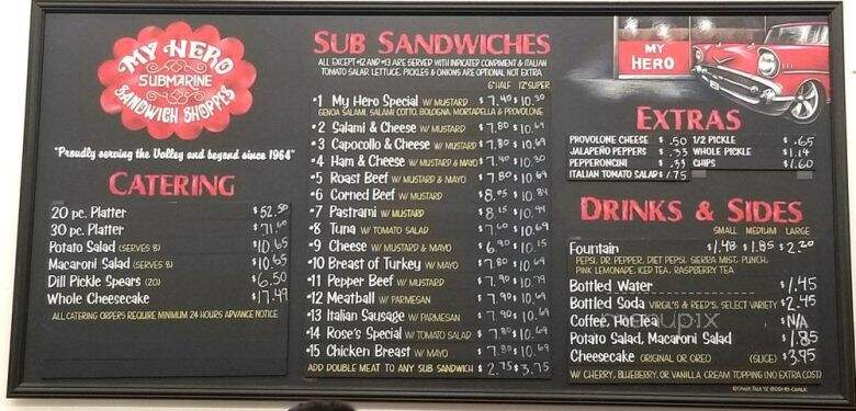 My Hero Submarine Sandwich - Northridge, CA menu_pic