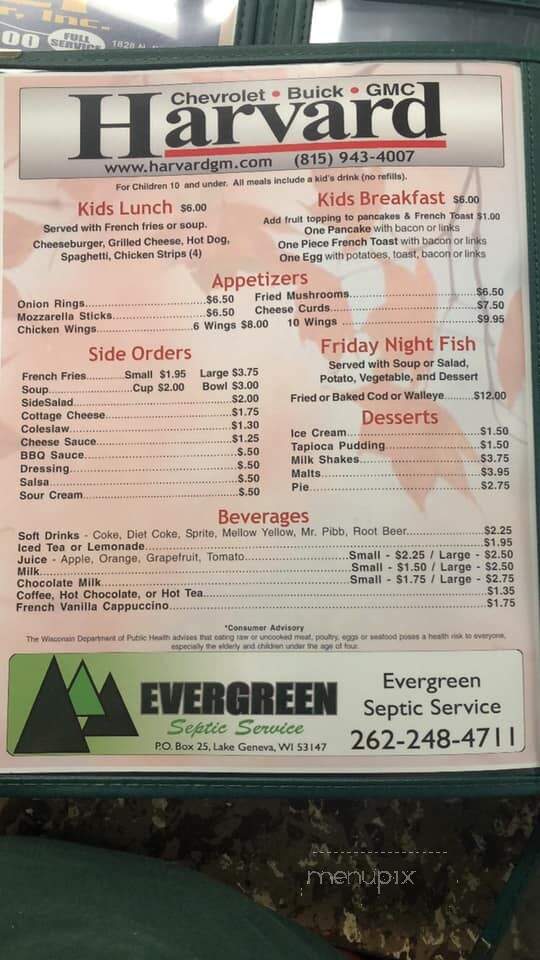 Kozy Nook - Harvard, IL menu_pic