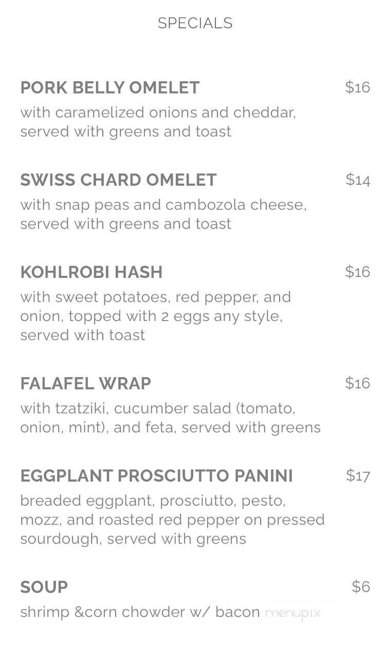 Cafe Mio - Gardiner, NY menu_pic