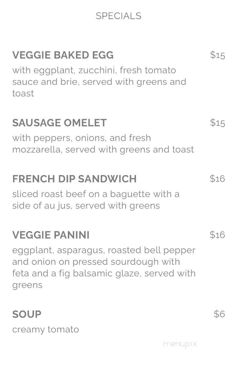 Cafe Mio - Gardiner, NY menu_pic