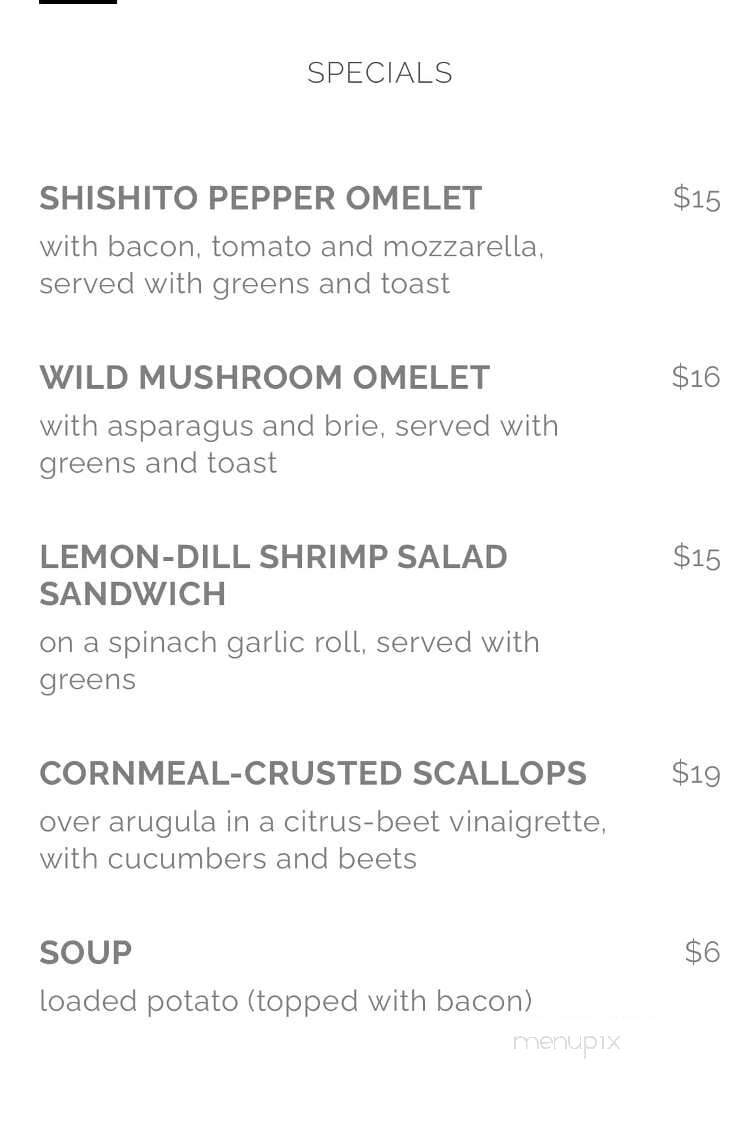 Cafe Mio - Gardiner, NY menu_pic