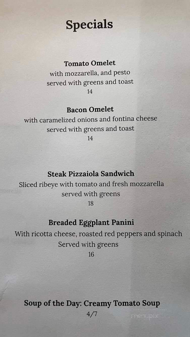 Cafe Mio - Gardiner, NY menu_pic