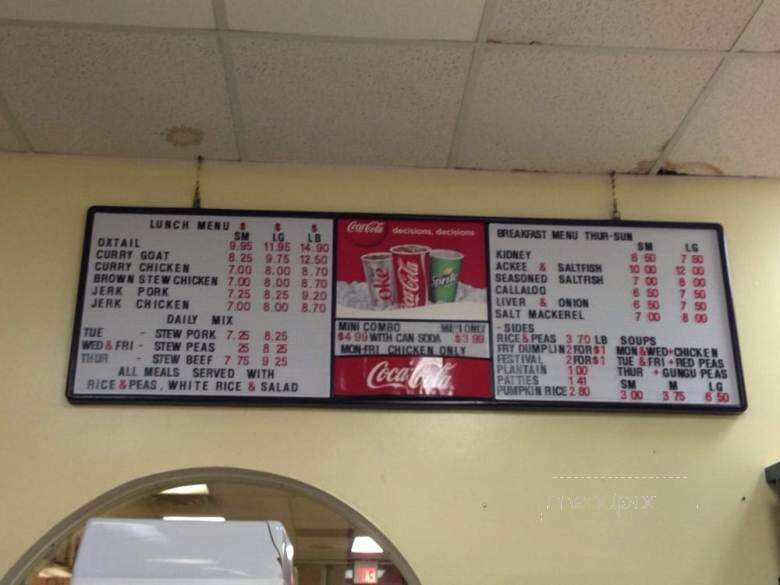 Cool Runnings Cafe - Miramar, FL menu_pic