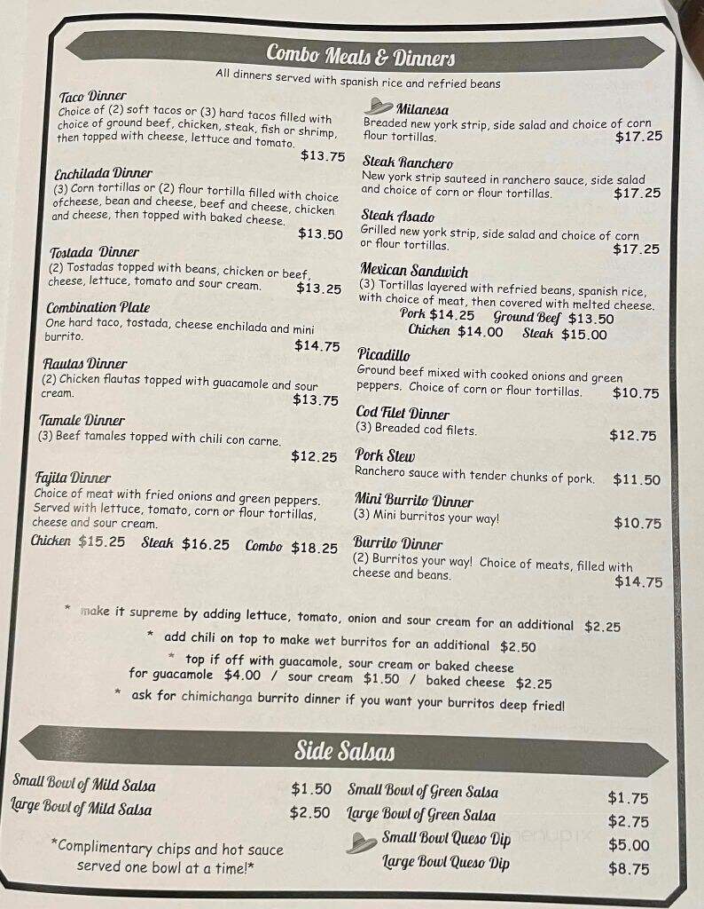 Paco's Mexican American Food - Mount Clemens, MI menu_pic