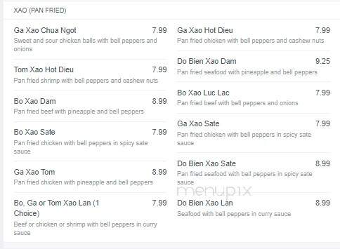 KG Saigon - Winnipeg, MB menu_pic