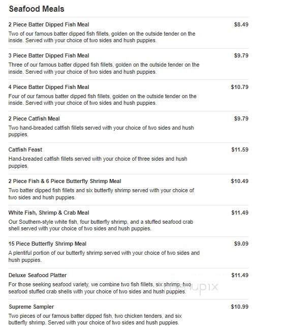 Captain D's Seafood - Jasper, GA menu_pic