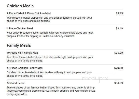 Captain D's Seafood - Jasper, GA menu_pic