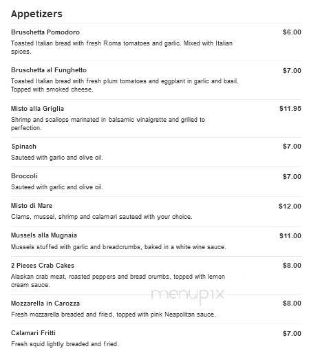 Da Vinci's Italian Restaurant - Hickory, NC menu_pic