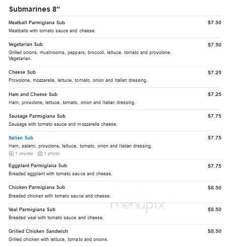 Da Vinci's Italian Restaurant - Hickory, NC menu_pic