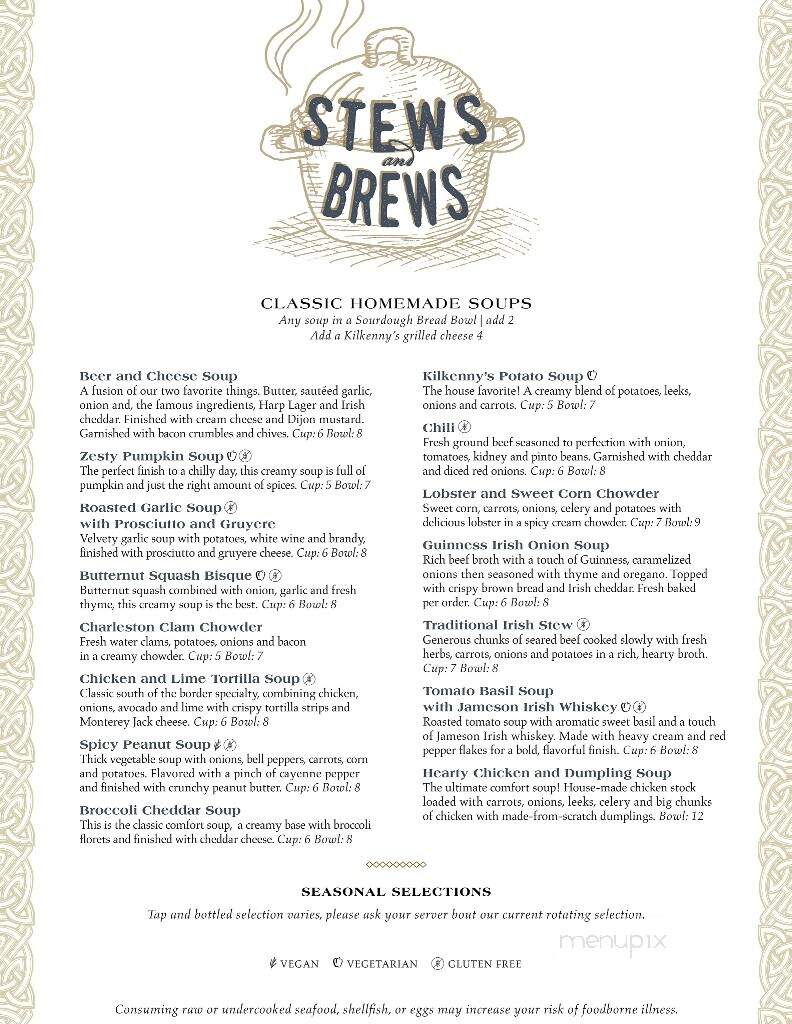Kilkenny Irish Pub & Eatery - Tulsa, OK menu_pic