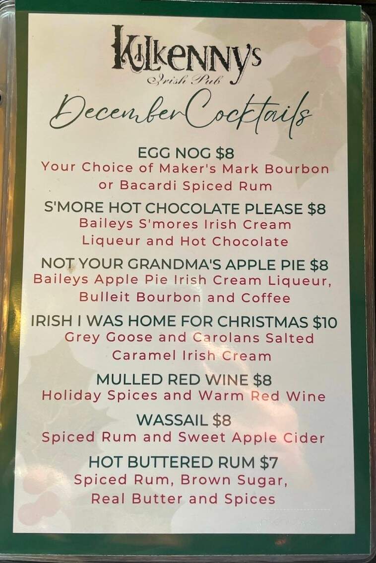 Kilkenny Irish Pub & Eatery - Tulsa, OK menu_pic
