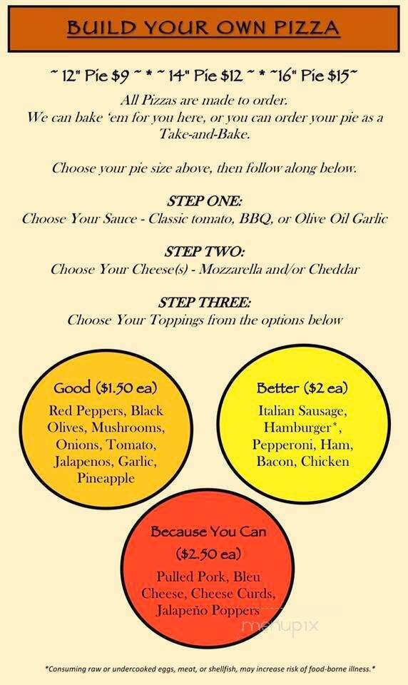 Moose Jaw Lodge & Resort - Park Falls, WI menu_pic
