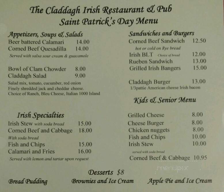 Claddagh Irish Restaurant - Gilroy, CA