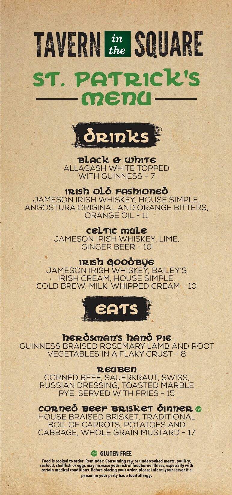 Tavern in the Square - Littleton, MA menu_pic