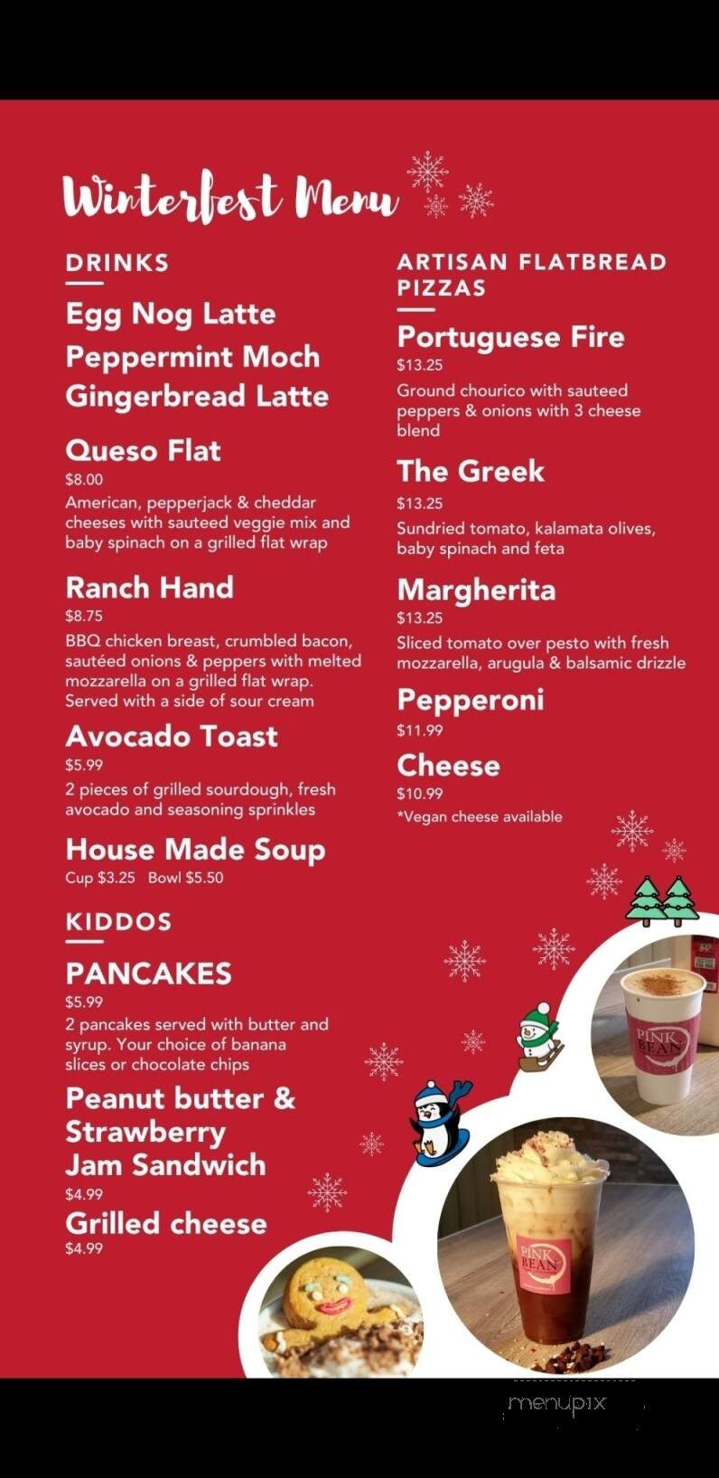 The Pink Bean Coffee - Somerset, MA menu_pic