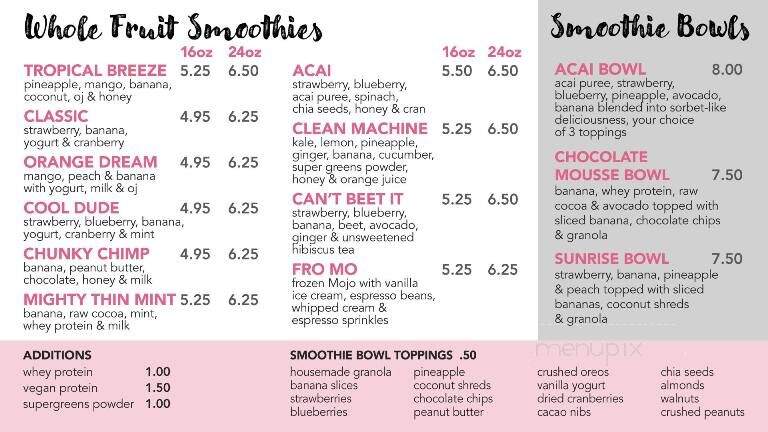 The Pink Bean Coffee - Somerset, MA menu_pic