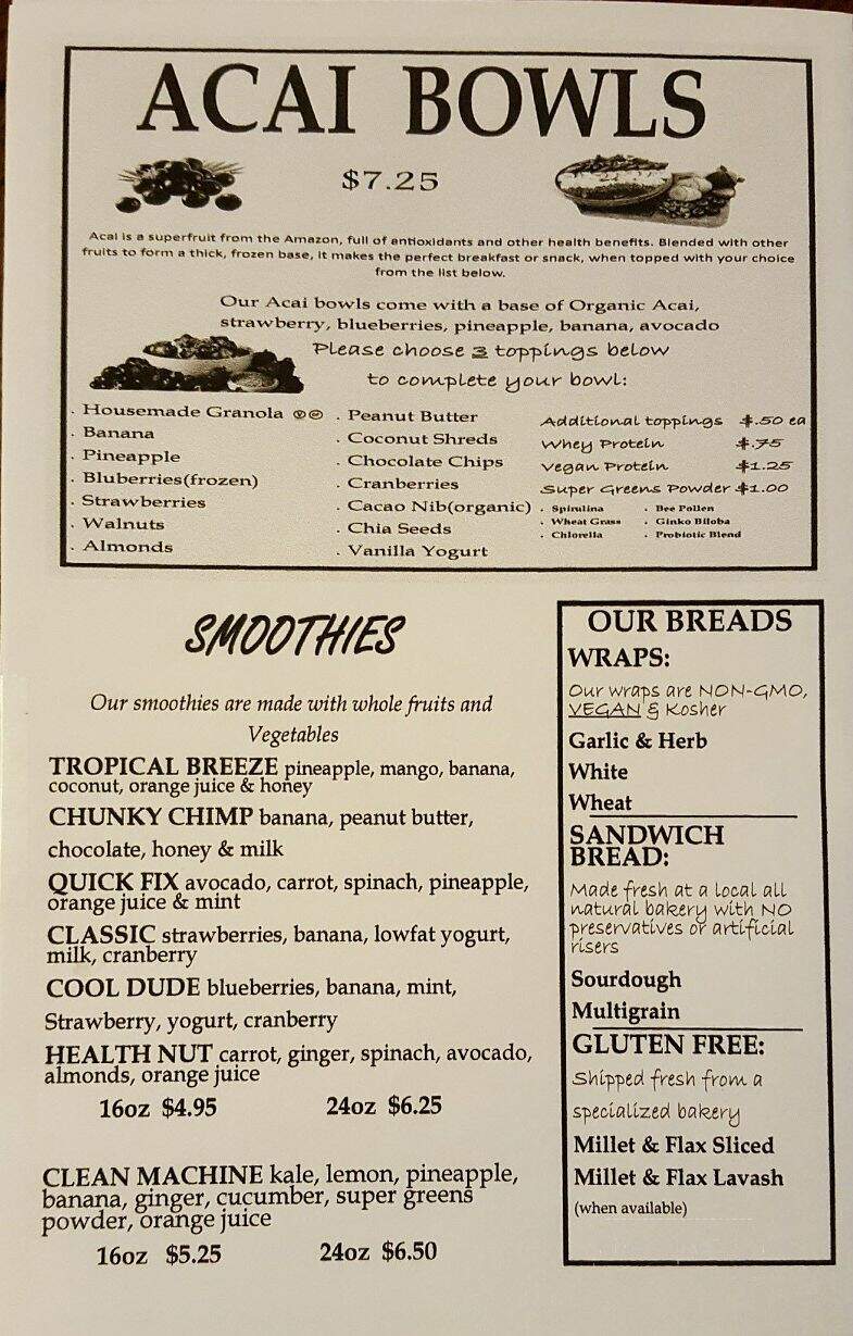 The Pink Bean Coffee - Somerset, MA menu_pic