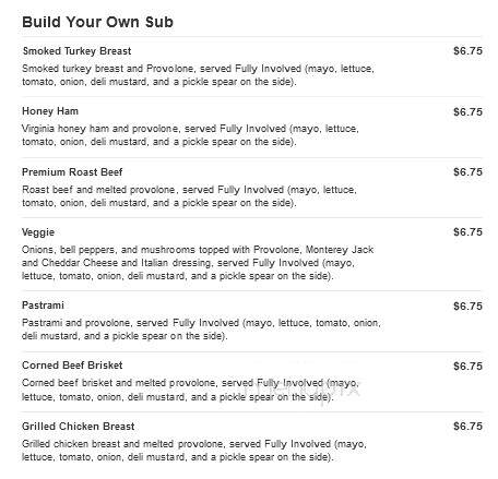 Firehouse Subs - Martinsburg, WV menu_pic