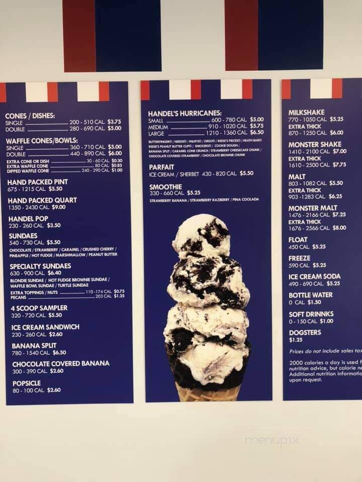 Handel's Homemade Ice Cream - Royersford, PA menu_pic