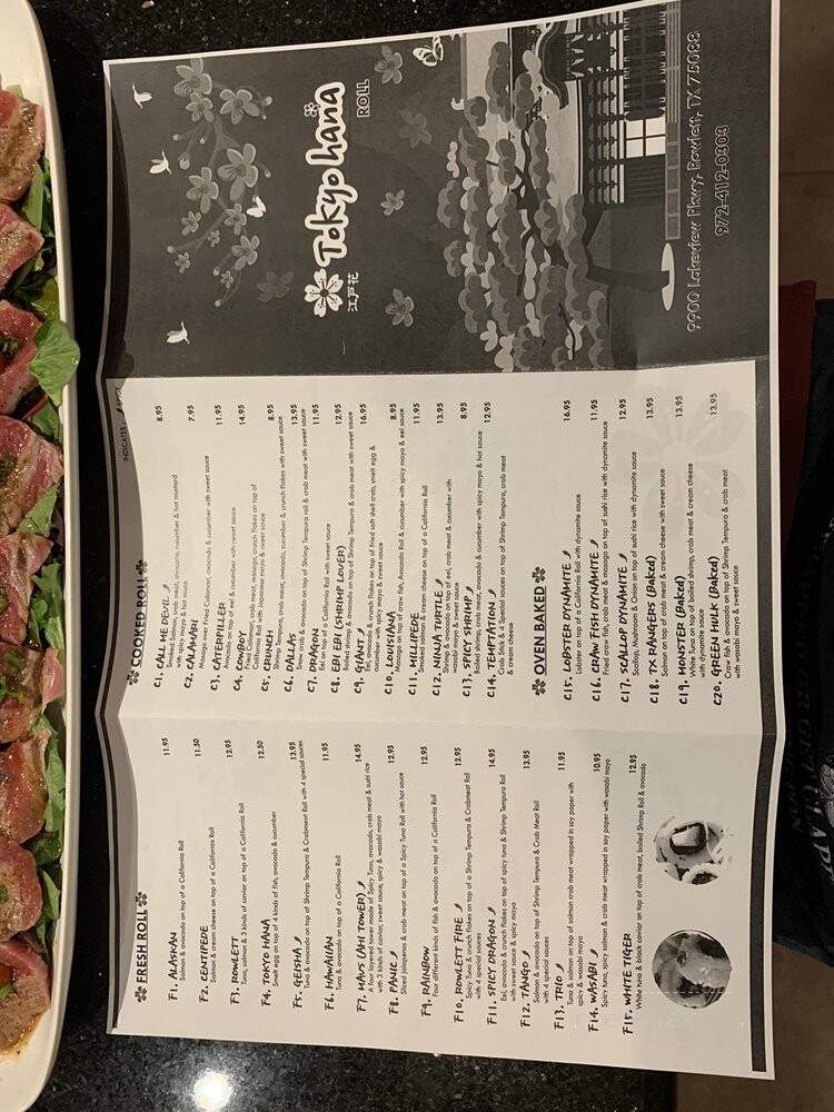 Tokyo Hana - Rowlett, TX menu_pic
