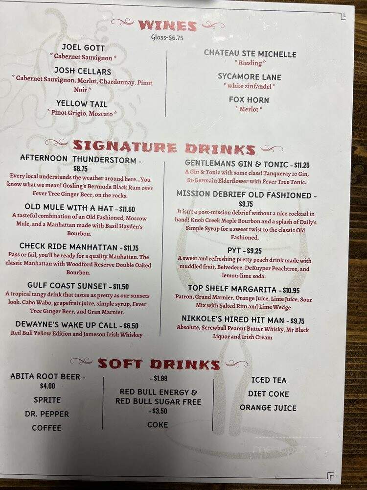 Pallet Bar and Grill - Fort Walton Beach, FL menu_pic