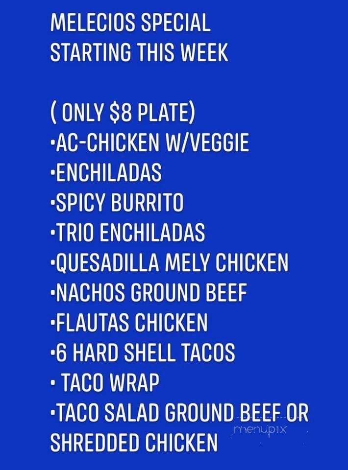 Melecio's - Pembroke, NC menu_pic