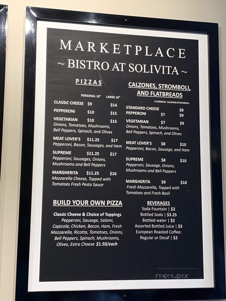 Marketplace Bistro at Solivita - Kissimmee, FL menu_pic