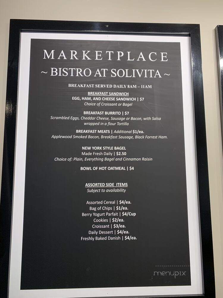 Marketplace Bistro at Solivita - Kissimmee, FL menu_pic