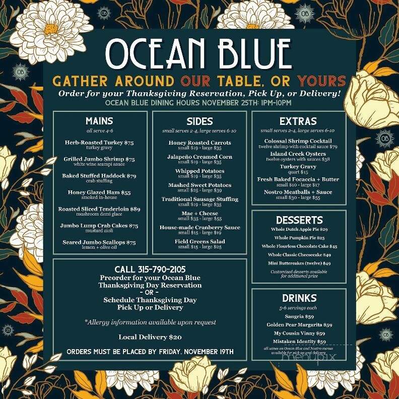 Ocean Blue Restaurant & Oyster Bar - Utica, NY