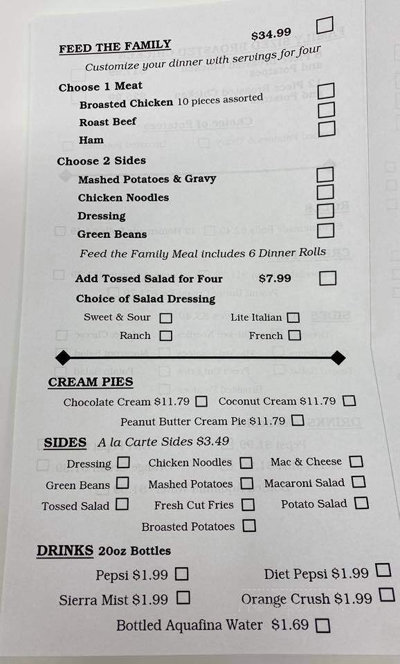 Amish Door Restaurant - Wilmot, OH menu_pic