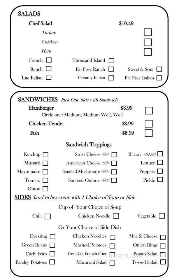 Amish Door Restaurant - Wilmot, OH menu_pic