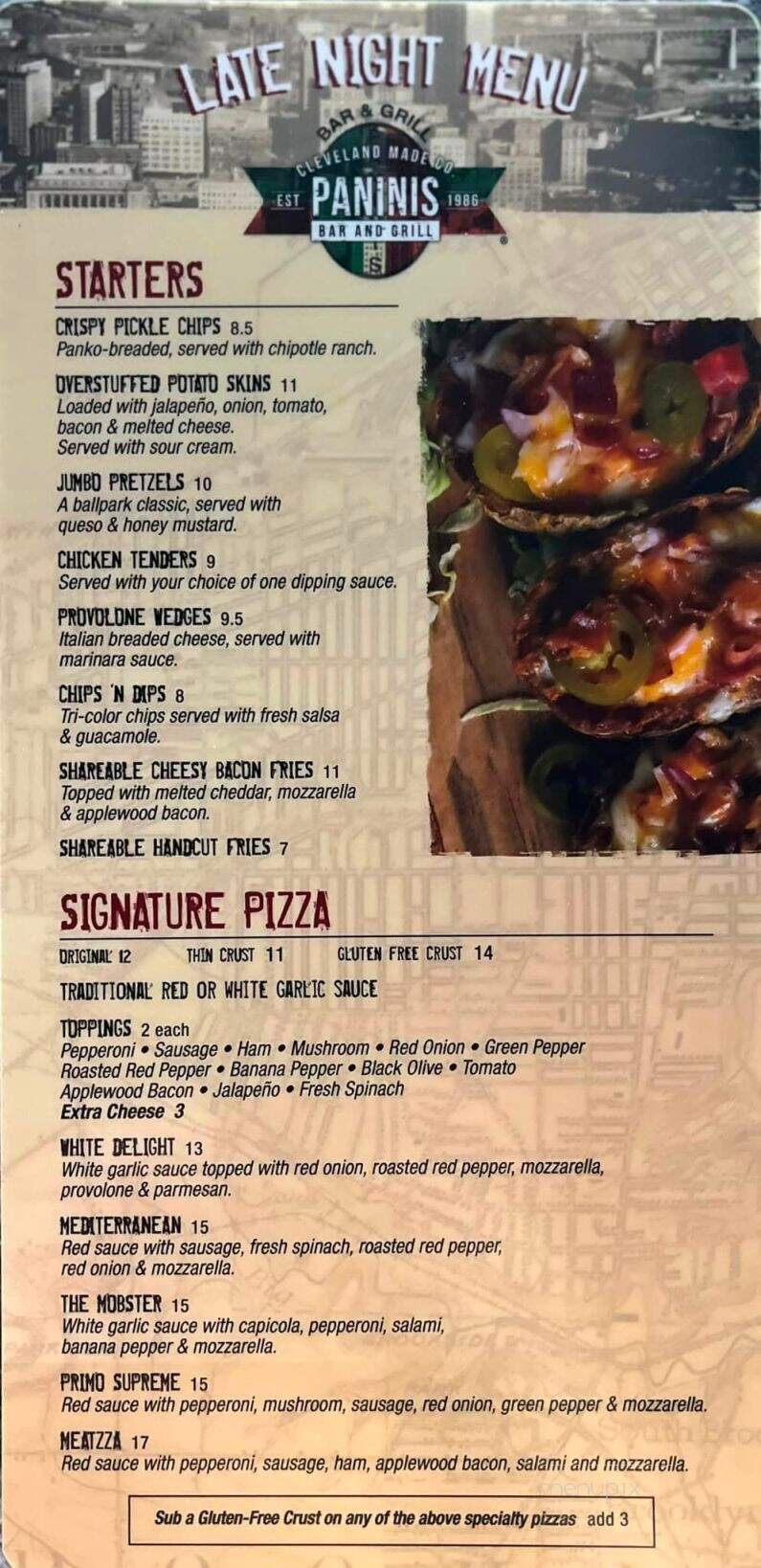 Panini's Grill Of Willoughby - Willoughby, OH menu_pic