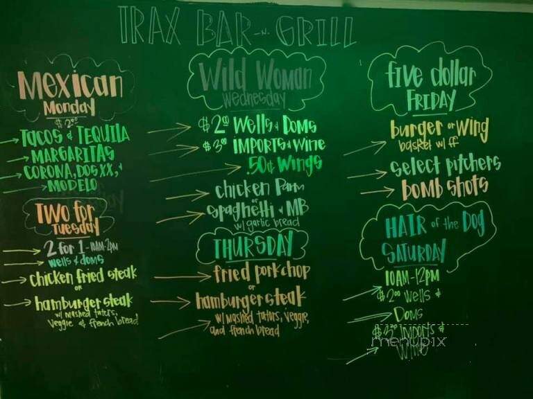 Trax - Long Beach, MS menu_pic