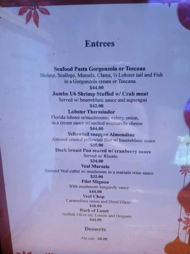 Old Tavernier Italian Restaurant - Tavernier, FL menu_pic