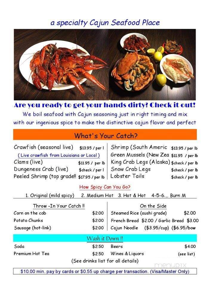 Rockin' Crab & Boiling Pot - Portland, OR menu_pic