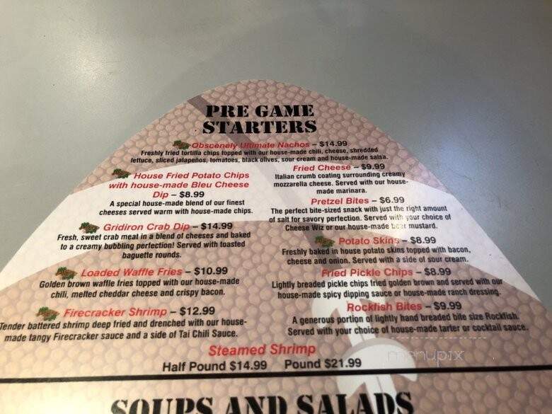 Gridiron Grill - Callaway, MD menu_pic