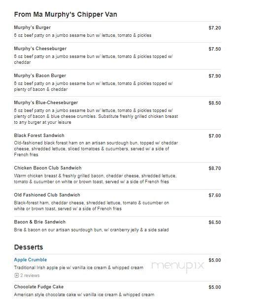 Murphy's Law - Bryan, TX menu_pic