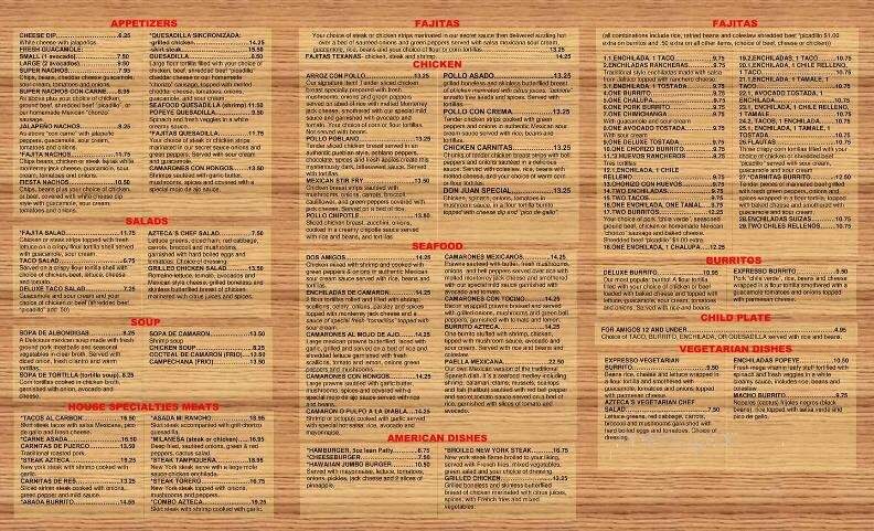 Don Pedro Mexican Restaurant - Pineville, NC menu_pic