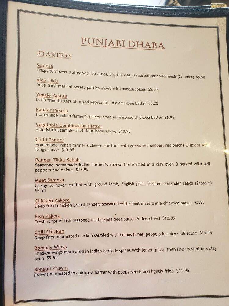 Punjabi Dhaba - Dixon, CA menu_pic