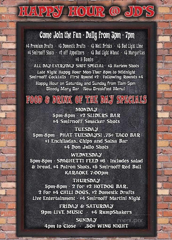 JD Allison's Bar Gril - Upland, CA menu_pic