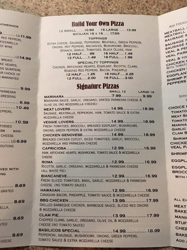 Basilico's - Wellington, FL menu_pic