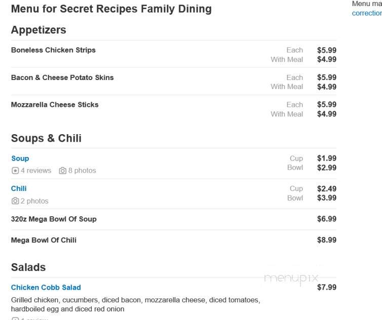 Secret Recipes Family Dining - Taylor, MI